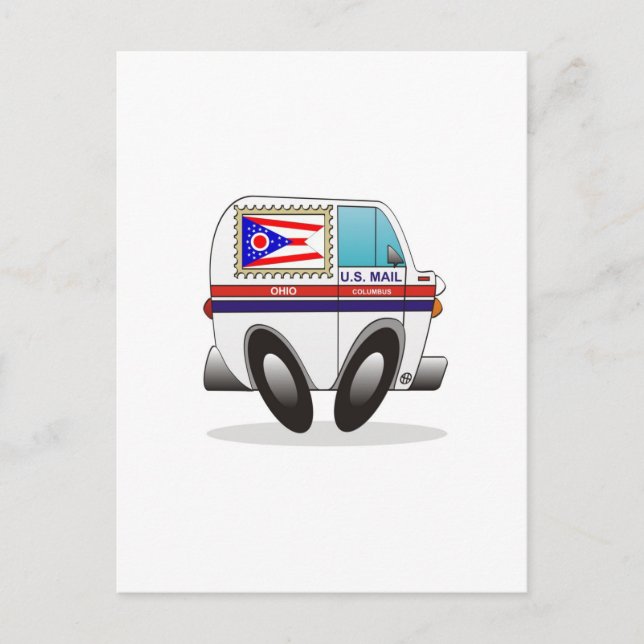 Cartão Postal Caminhão de correio OHIO (Frente)