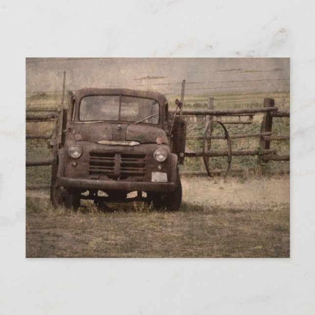 Cartão Postal Caminhão de Fazenda Antigo (Frente)