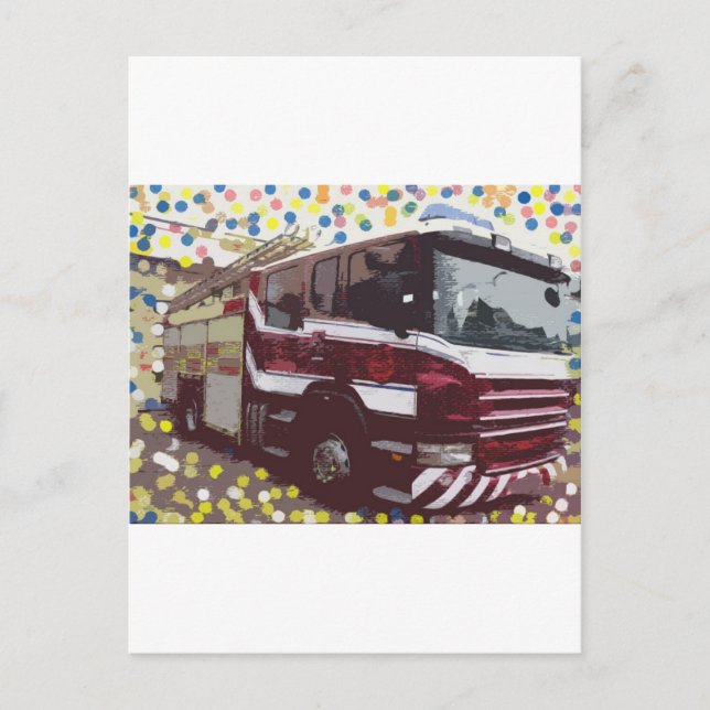 Cartão Postal Caminhão de Fogo (Frente)