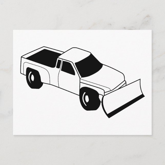 Cartão Postal caminhão de neve (Frente)