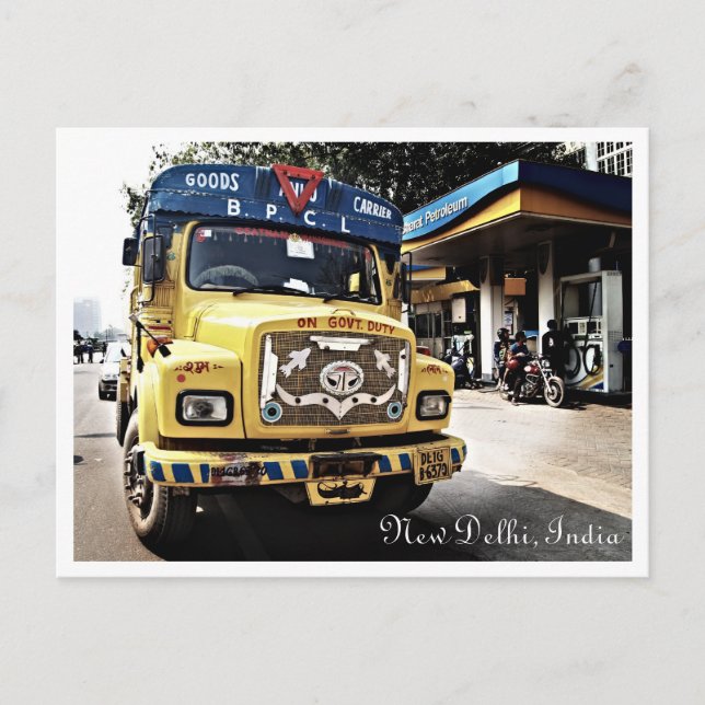 Cartão Postal Caminhão de Nova Deli (Frente)