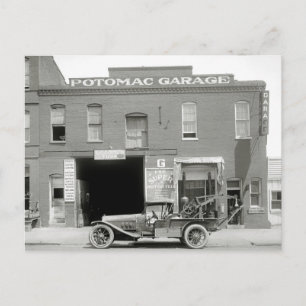 Cartão Postal Caminhão de reboque antigo, 1920