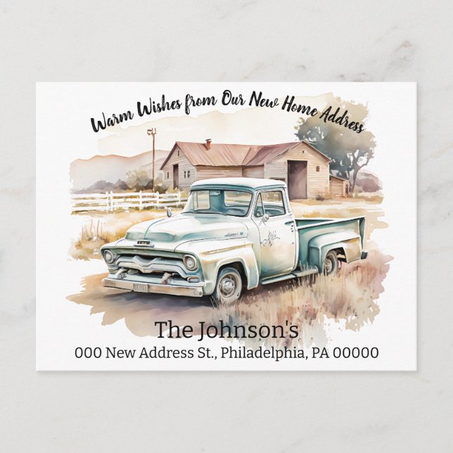 Cartão Postal Caminhão de Recepção Movemos Novo Cartão-Postal de (Frente)