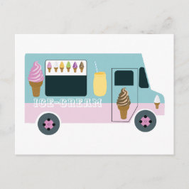 Cartão Postal Caminhão de Sorvete Retrô