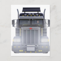 Caminhão de tração Semi Preta com Faróis