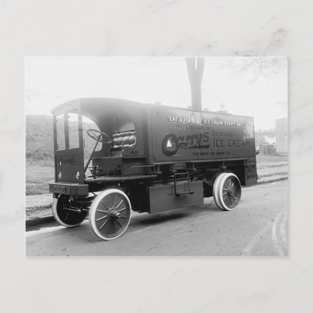 Cartão Postal Caminhão do Sorvete do carregar (Frente)
