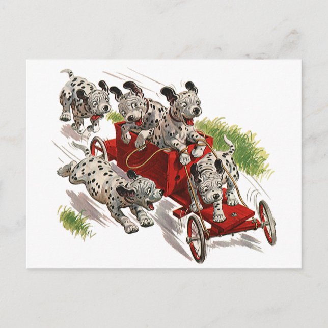 Cartão Postal Caminhão-Fogo Cachorro Cachorro-Cachorro-Cachorro- (Frente)