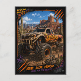 Cartão Postal Caminhão Monstro Arizona Arte Off Road