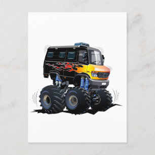 Cartão Postal Caminhão monstro de cartum