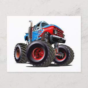 Cartão Postal Caminhão monstro de cartum