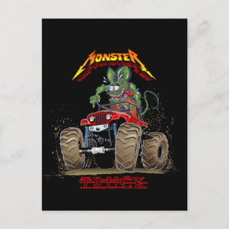Cartão Postal Caminhão monstro de desenho animado