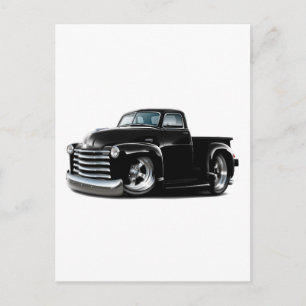Cartão Postal Caminhão Preto Chevy 1950-52