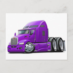 Cartão Postal Caminhão Roxo Kenworth 660