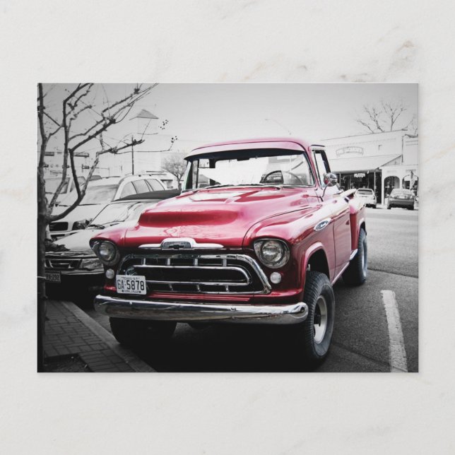 Cartão Postal Caminhão Vermelho Clássico (Frente)