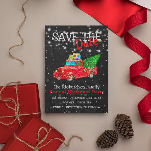 Cartão Postal Caminhão Vermelho Colorido com Neve Natal Salve