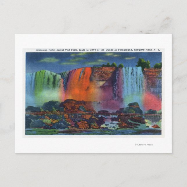 Cartão Postal Caminhar até a Caverna dos Ventos à Noite (Frente)