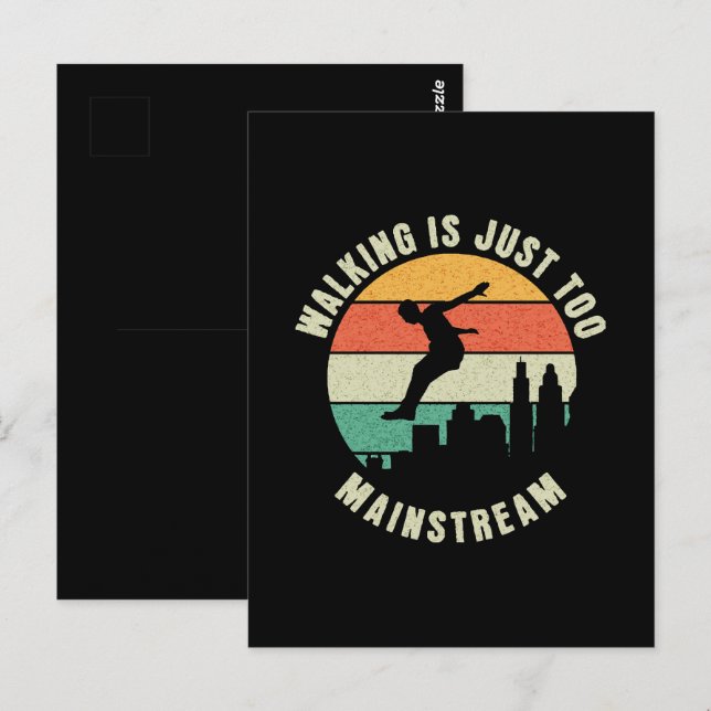 Cartão Postal Caminhar é Muito Mainstream (Frente/Verso)