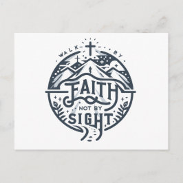Cartão Postal Caminhar pela fé não à vista