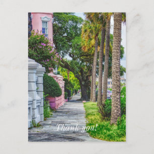 Cartão Postal Caminhe ao longo da Rainbow Row Obrigado