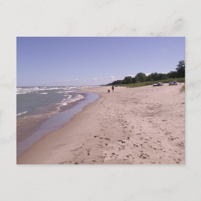 Cartão Postal Caminhe na praia (Frente)
