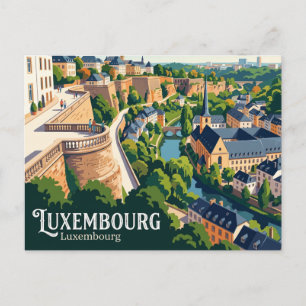 Cartão Postal Caminho da Corniche Luxemburgo