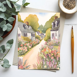 Cartão Postal Caminho das Flores Silvestres | Aquarela de Cidade