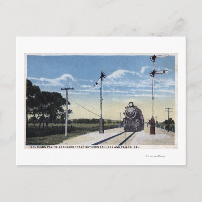 Cartão Postal Caminho de ferro do Pacífico Sul a Pajaro (Frente)