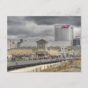 Cartão Postal Caminho de ferro em Atlantic City, NJ