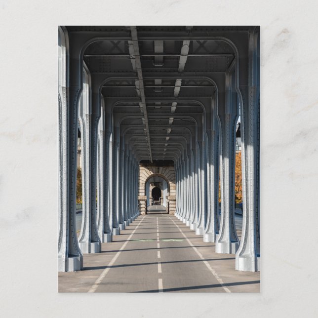 Cartão Postal Caminho do Ciclo no ponto Bir-Hakeim - Paris, Fran (Frente)