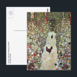 Cartão Postal Caminho do Jardim com Galinhas, Gustav Klimt, Art<br><div class="desc">Caminho do Jardim com Galinhas (1916) de Gustav Klimt é uma pintura de arte fina simbolista da Era Vitoriana vintage. Uma cena natural com galinhas no jardim de flores do quintal de uma fazenda. Sobre o artista: Gustav Klimt (1862-1918) foi um pintor simbolista austríaco e um dos membros mais proeminentes...</div>