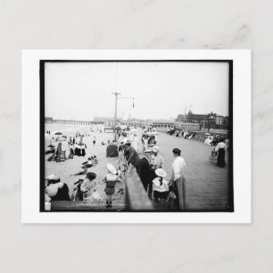 Cartão Postal Caminho e praia de conselho, Parque Asbury, NJ Vin