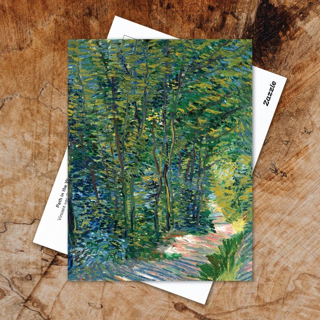 Cartão Postal Caminho em Woods Vincent van Gogh (Criador carregado)