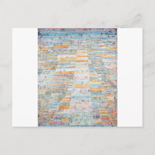 Cartão Postal Caminho principal e passagens de Paul Klee