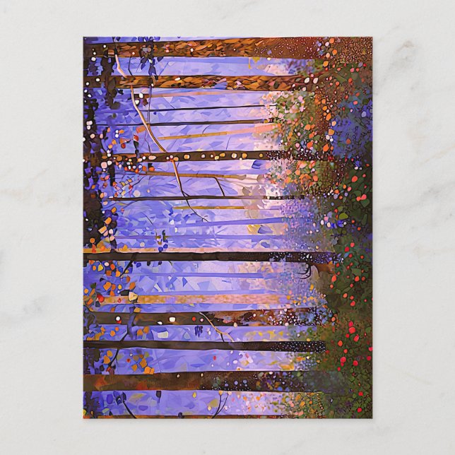 Cartão Postal Caminho secreto do veado - Paisagem florestal alar (Frente)