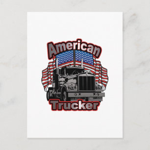 Cartão Postal Caminhoneiro Americano