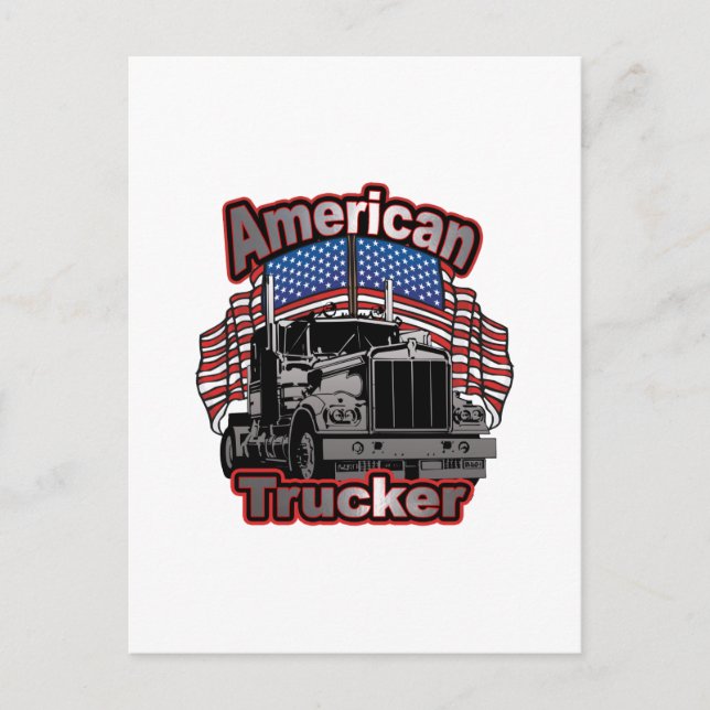 Cartão Postal Caminhoneiro Americano (Frente)