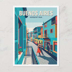 Cartão Postal Caminito, La Boca, Buenos Aires Argentina Lembranç