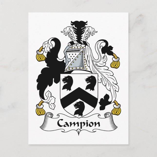 Cartão Postal Camion Family Crest (Frente)