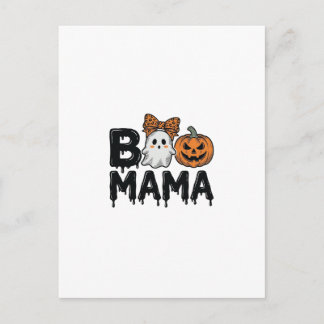 Cartão Postal Camisa de Design de Halloween da Mãe Fantasma Abób