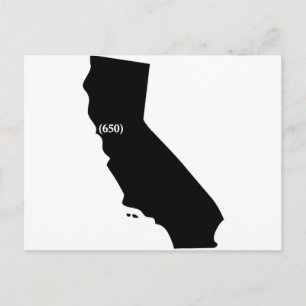 Cartão Postal Camisa do Código de Área 650, Bay Area, Califór