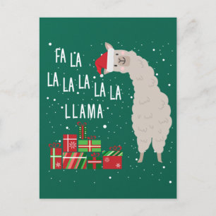 Cartão Postal Camisa Fa La Llama - Natal Llama