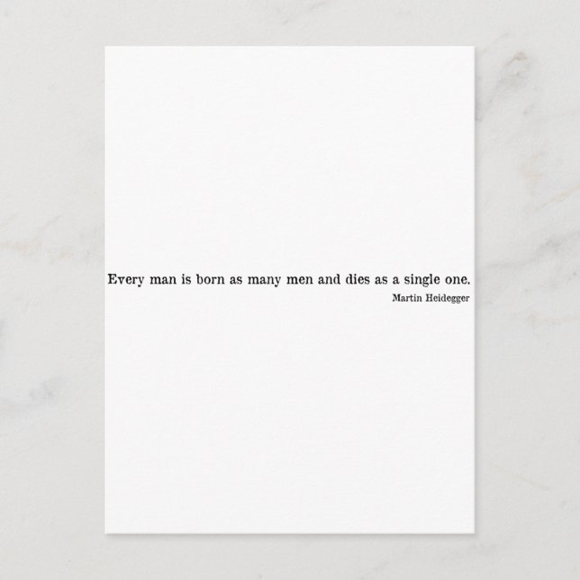 Cartão Postal Camisa Martin Heidegger 1 (Frente)