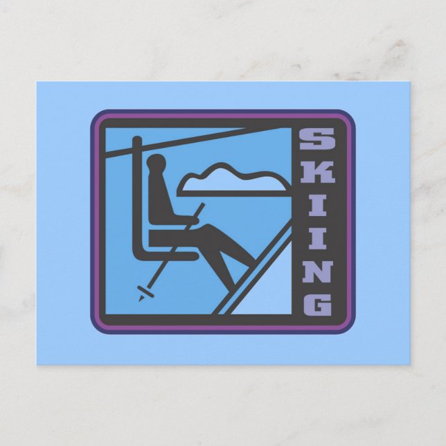 Cartão Postal Camisas de esqui e presentes (Frente)