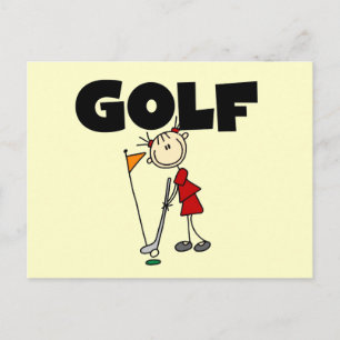 Cartão Postal Camisas de golfe femininas e presentes