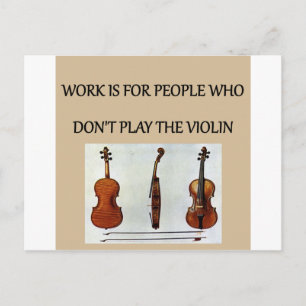 Cartão Postal camisas de presentes para violino