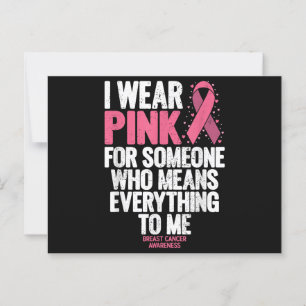 Cartão Postal Camisas de sensibilização do Cancer para o seio fa