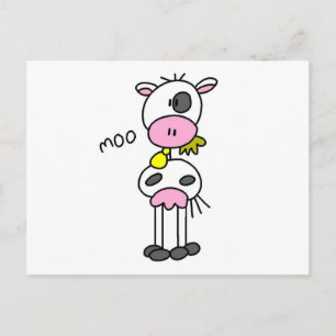 Cartão Postal Camisas e Presentes da Vaca Diz Moo