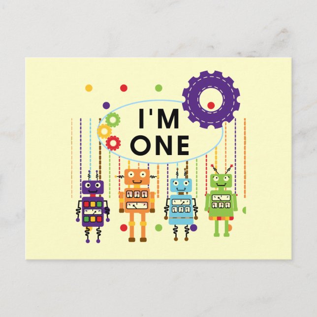 Cartão Postal Camisas e Presentes de Primeiro Aniversário de Rob (Frente)