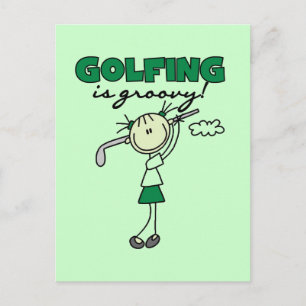 Cartão Postal Camisas e Presentes Golfing é Groovy