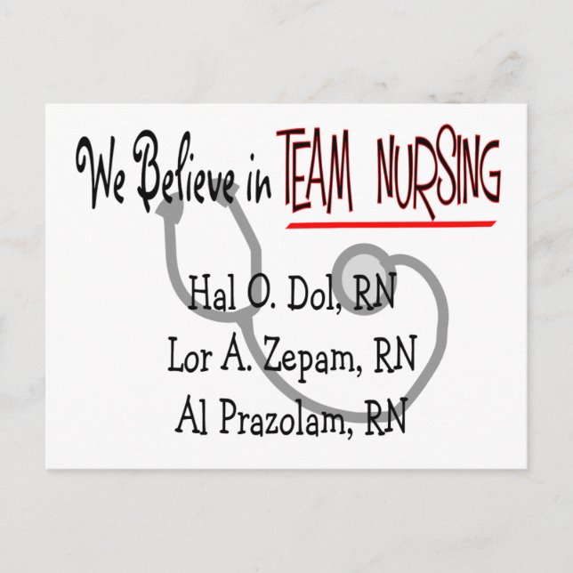 Cartão Postal Camisas e presentes para enfermeiras Hilarious (Frente)